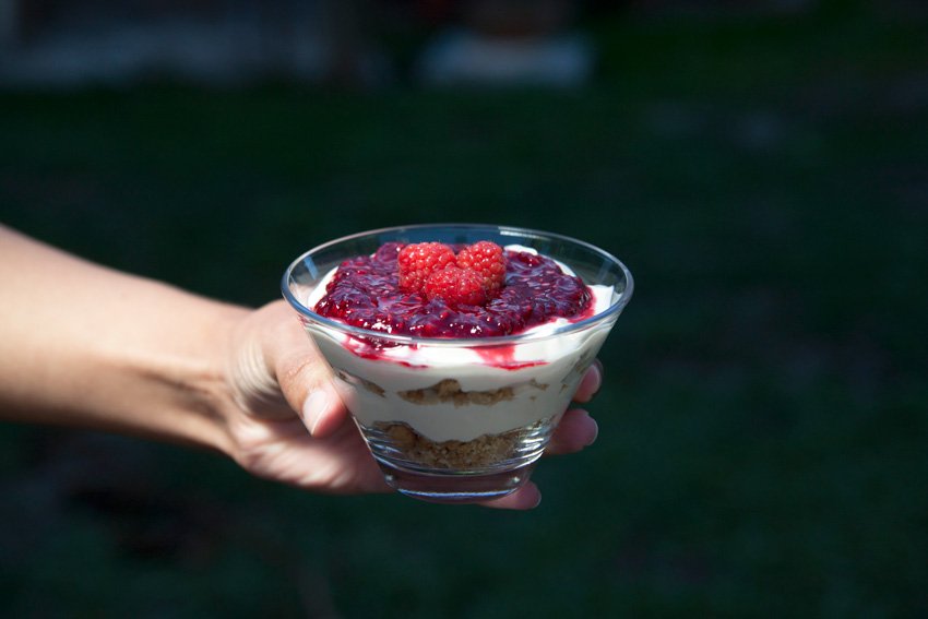 Na Cozinha – Cheesecake Falso de Framboesa Rápido